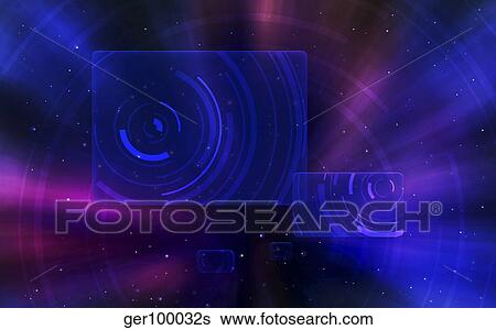 Digitally generated image of a space travel scene. View Large Illustration Stock Illustration - Digitally generated image of a space travel scene.. Fotosearch