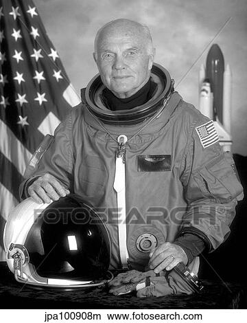 Digitally restored American history photo of astronaut John Glenn. View Large Photo Image Picture - Digitally restored American history photo of astronaut John Glenn.. Fotosearch