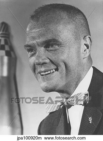 Digitally restored American history photo of astronaut John Glenn. View Large Photo Image Picture - Digitally restored American history photo of astronaut John Glenn.. Fotosearch