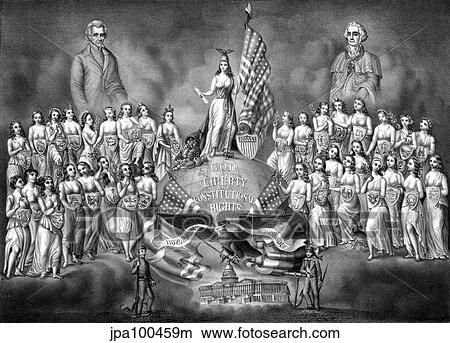 Digitally restored American history print. View Large Illustration Stock Illustration - Digitally restored American history print.. Fotosearch