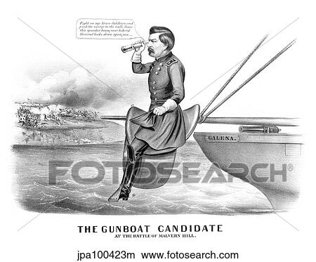 Digitally restored Civil War picture of General George McClellan. View Large Illustration Stock Illustration - Digitally restored Civil War picture of General George McClellan.. Fotosearch