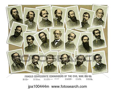 Digitally restored Civil War print featuring Famous Confederate Generals of the Civil War. View Large Illustration Stock Illustration - Digitally restored Civil War print featuring Famous Confederate Generals of the Civil War.. Fotosearch