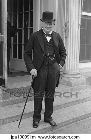 Digitally restored English history photo of Winston Churchill. View Large Photo Image Picture - Digitally restored English history photo of Winston Churchill.. Fotosearch
