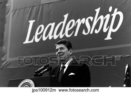 Picture - Digitally restored photo of President Ronald Reagan.. Fotosearch