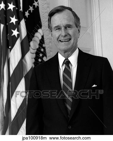 Digitally restored photo of President George H. W. Bush. View Large Photo Image Picture - Digitally restored photo of President George H. W. Bush.. Fotosearch