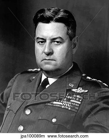 Stock Illustration - Digitally restored portrait of General Curtis Lemay.. Fotosearch