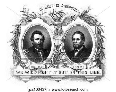 Stock Illustration - Digitally restored Presidential Poster of Republican Party nominees.. Fotosearch