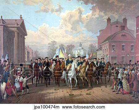 Digitally restored Revolutionary War painting of General George Washington and his men. View Large Illustration Stock Illustration - Digitally restored Revolutionary War painting of General George Washington and his men.. Fotosearch