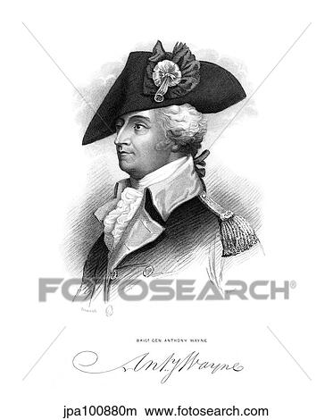 Digitally restored Revolutionary War portrait of General Anthony Wayne. View Large Illustration Stock Illustration - Digitally restored Revolutionary War portrait of General Anthony Wayne.. Fotosearch