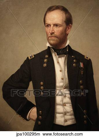 Digitally restored vector painting of Union Civil War General William Tecumseh Sherman. View Large Illustration Stock Illustration - Digitally restored vector painting of Union Civil War General William Tecumseh Sherman.. Fotosearch