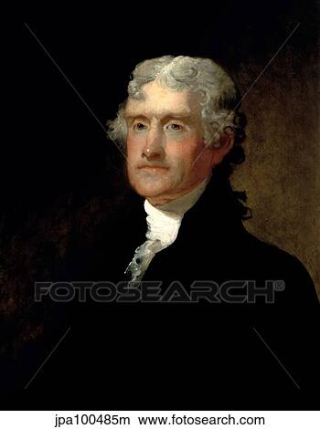 Digitally restored vector painting of Thomas Jefferson. View Large Illustration Stock Illustration - Digitally restored vector painting of Thomas Jefferson.. Fotosearch