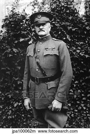 Digitally restored vector portrait of General John Joseph Pershing. View Large Photo Image Picture - Digitally restored vector portrait of General John Joseph Pershing.. Fotosearch