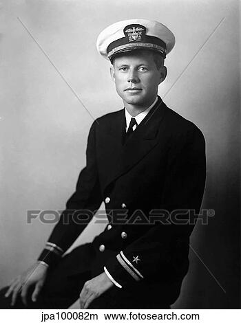Digitally restored vector portrait of John F. Kennedy dressed in his navy uniform. View Large Photo Image Picture - Digitally restored vector portrait of John F. Kennedy dressed in his navy uniform.. Fotosearch
