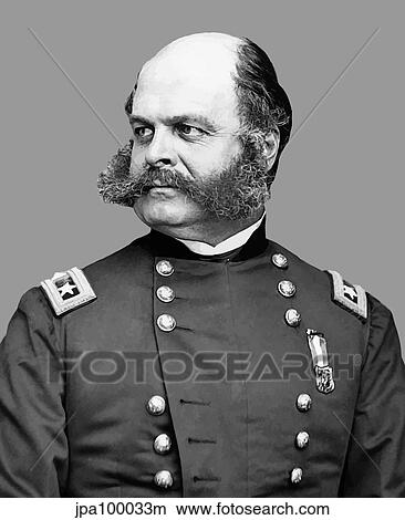 Digitally restored vector portrait of Union Army General Ambrose Everett Burnside. View Large Illustration Stock Illustration - Digitally restored vector portrait of Union Army General Ambrose Everett Burnside.. Fotosearch