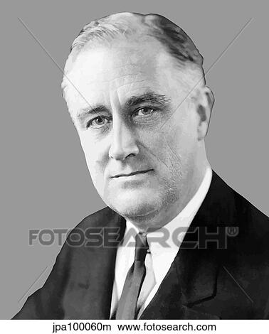 Digitally restored vector portrait of Franklin Delano Roosevelt. View Large Illustration Stock Illustration - Digitally restored vector portrait of Franklin Delano Roosevelt.. Fotosearch