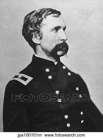 Stock Illustration - Digitally restored vector portrait of General Joshua Lawrence Chamberlain.. Fotosearch