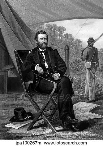 Digitally restored vector portrait of Ulysses S. Grant. View Large Illustration Stock Illustration - Digitally restored vector portrait of Ulysses S. Grant.. Fotosearch