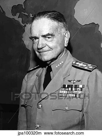 Stock Illustration - Digitally restored vector portrait of Admiral William Bull Halsey.. Fotosearch
