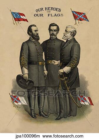 Digitally restored vector print of the Confederate Commanders of The American Civil War. View Large Illustration Stock Illustration - Digitally restored vector print of the Confederate Commanders of The American Civil War.. Fotosearch