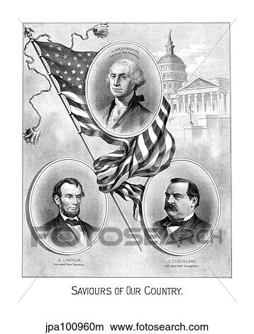 Stock Illustration - Digitally restored vintage American history print.. Fotosearch