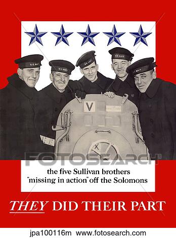 Stock Illustration - Digitally restored war propaganda poster.. Fotosearch