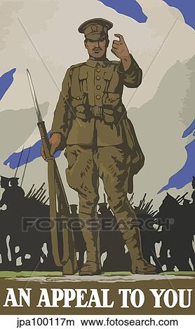 Digitally restored war propaganda poster. View Large Illustration Stock Illustration - Digitally restored war propaganda poster.. Fotosearch