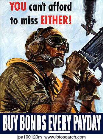 Stock Illustration - Digitally restored war propaganda poster.. Fotosearch