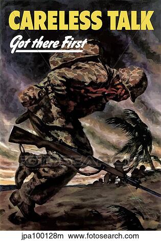 Digitally restored war propaganda poster. View Large Illustration Stock Illustration - Digitally restored war propaganda poster.. Fotosearch