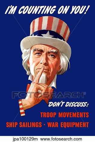 Stock Illustration - Digitally restored war propaganda poster.. Fotosearch
