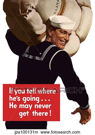 Digitally restored war propaganda poster. View Large Illustration Stock Illustration - Digitally restored war propaganda poster.. Fotosearch