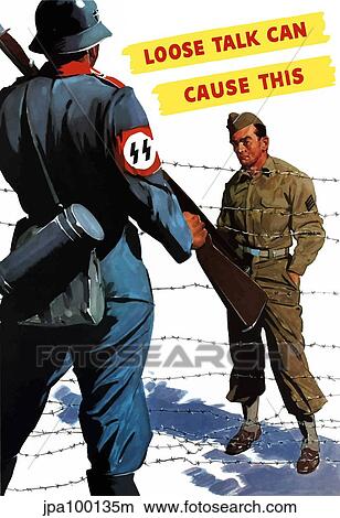 Stock Illustration - Digitally restored war propaganda poster.. Fotosearch