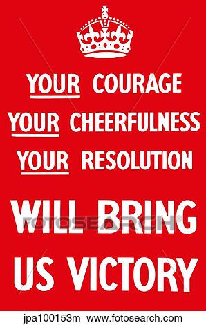 Stock Illustration - Digitally restored war propaganda poster.. Fotosearch