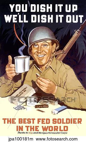 Digitally restored war propaganda poster. View Large Illustration Stock Illustration - Digitally restored war propaganda poster.. Fotosearch