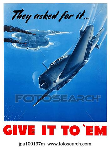 Digitally restored war propaganda poster. View Large Illustration Stock Illustration - Digitally restored war propaganda poster.. Fotosearch