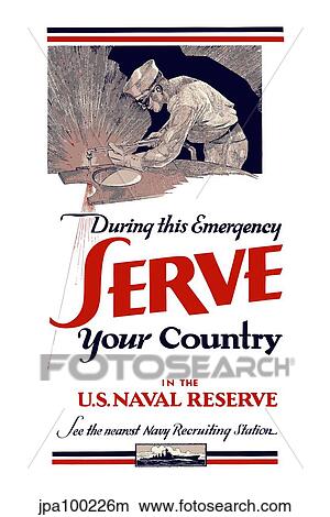 Stock Illustration - Digitally restored war propaganda poster.. Fotosearch