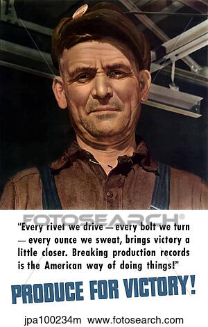 Digitally restored war propaganda poster. View Large Illustration Stock Illustration - Digitally restored war propaganda poster.. Fotosearch
