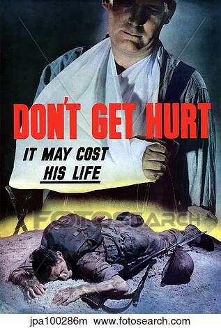 Stock Illustration - Digitally restored war propaganda poster.. Fotosearch