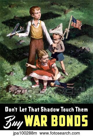 Stock Illustration - Digitally restored war propaganda poster.. Fotosearch