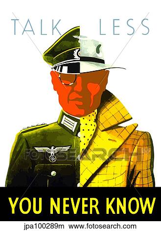 Stock Illustration - Digitally restored war propaganda poster.. Fotosearch
