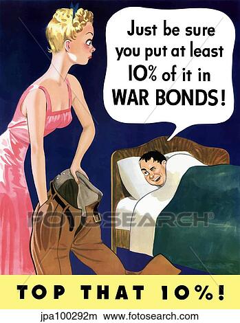 Stock Illustration - Digitally restored war propaganda poster.. Fotosearch