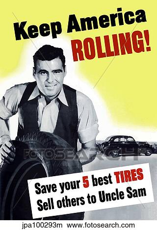 Stock Illustration - Digitally restored war propaganda poster.. Fotosearch