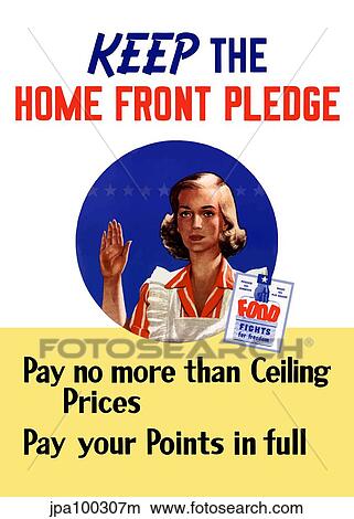 Stock Illustration - Digitally restored war propaganda poster.. Fotosearch