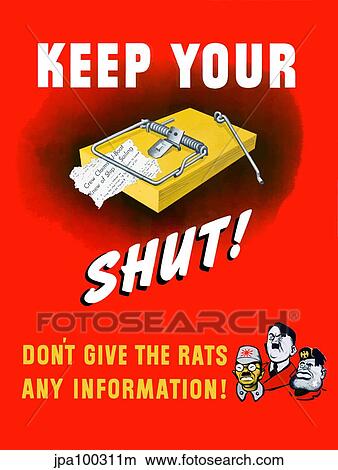 Stock Illustration - Digitally restored war propaganda poster.. Fotosearch
