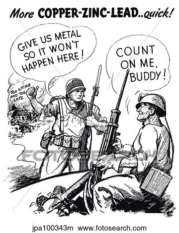 Stock Illustration - Digitally restored war propaganda poster.. Fotosearch