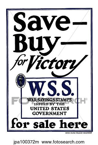 Stock Illustration - Digitally restored war propaganda poster.. Fotosearch