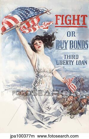 Stock Illustration - Digitally restored war propaganda poster.. Fotosearch