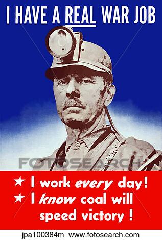 Stock Illustration - Digitally restored war propaganda poster.. Fotosearch