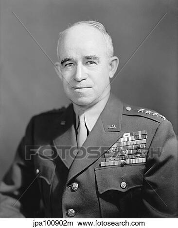 Digitally restored WW2 photo of General Omar Nelson Bradley. View Large Photo Image Picture - Digitally restored WW2 photo of General Omar Nelson Bradley.. Fotosearch