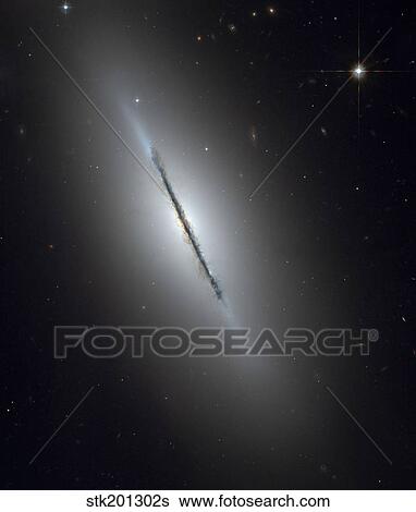 Disk galaxy NGC 5866. View Large Photo Image Stock Photograph - Disk galaxy NGC 5866.. Fotosearch