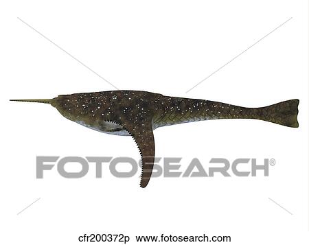 Stock Illustration - Doryaspis jawless fish from the Devonian Period.. Fotosearch
